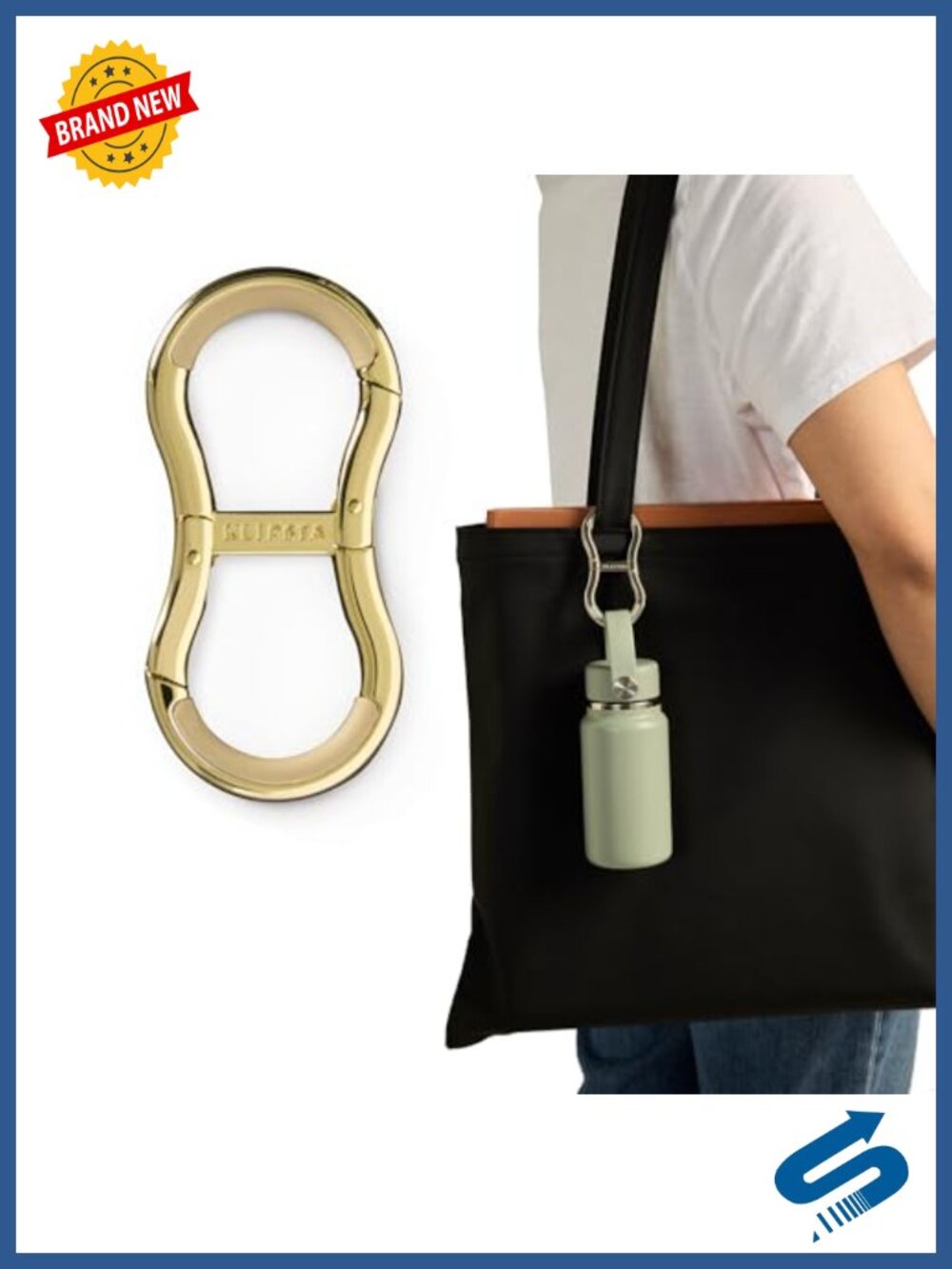Fashion Carabiner Keychain Clip for Purses & Tote Bags, Holds 22lbs, Lightweight